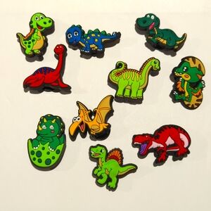 10 CROC CHARMS Dinosaurs